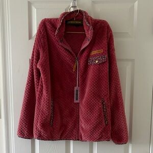 Simply Southern Women's Textured Pink Teddy Jacket